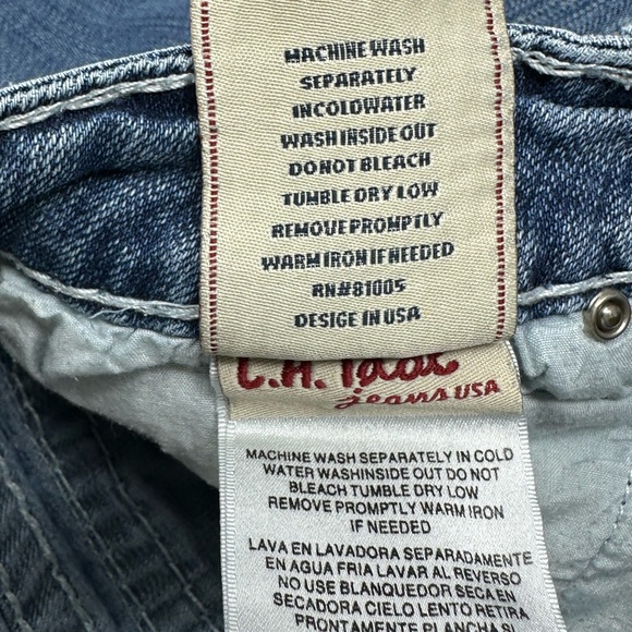 L.A. Idol Juniors Sz 5 Jean Capri Flap Pockets Blue Denim X7 - Picture 5 of 6